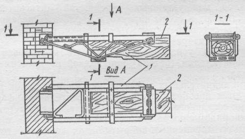 Усиление деревянной балки швеллером. Балки