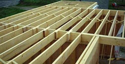 Перекрытие больших пролетов деревянными балками. Виды балок перекрытия из дерева (древесины) 02