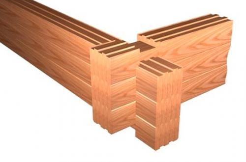 Как соединить два бруска под угло.  Разновидности соединения бруса между собой в углах