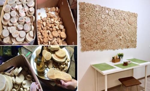 Красивый декор для дома из деревянных спилов.  Основные правила декорирования деревянными спилами