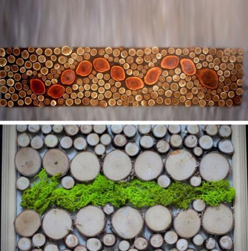 Декор из спилов дерева. Поделки для кухни