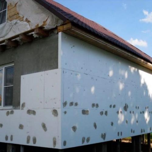 Утепление кирпичной стены снаружи пенополистиролом. Внешнее утепление стен пенопластом