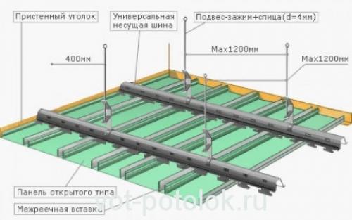 Реечный потолок в ванной установка. Установка реечного потолка в ванной — это просто!