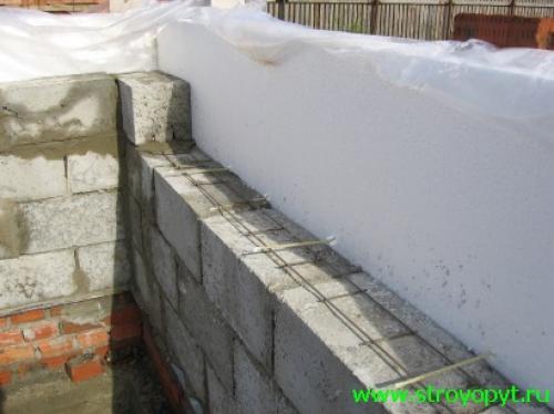 Кладка кирпича с утеплителем. Трёхслойная кладка 01