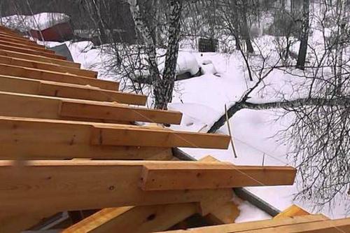 Стропильная система двускатной крыши своими.. Элементы конструкции стропильной системы двускатной крыши 01
