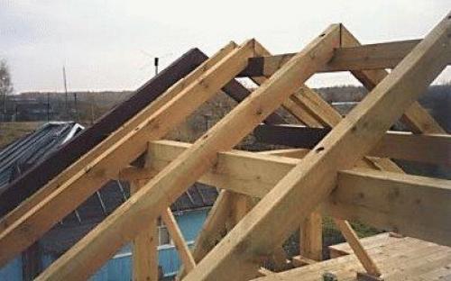 Крепление стропил двухскатной крыши. Элементы входящие в каркас крыши 03
