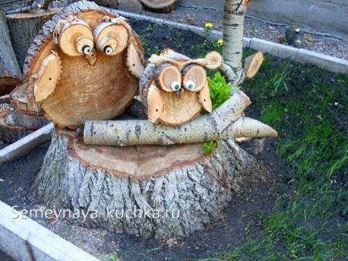 Легкие поделки из дерева своими руками. из спилов бревна.