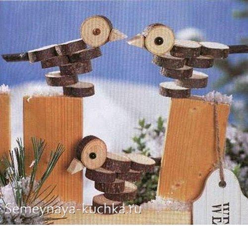 Поделки из дерева для детей. из спилов бревна.