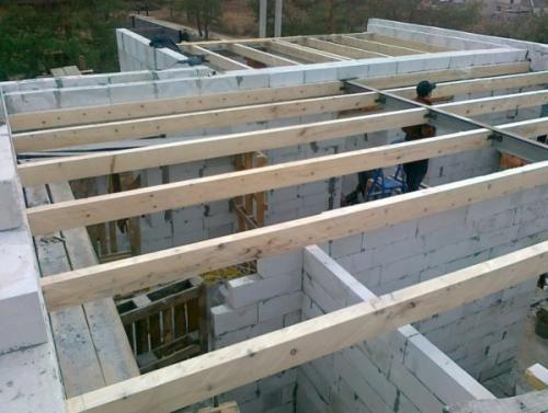 Деревянные перекрытия в кирпичном доме. Балки из бруса, досок, круглого леса