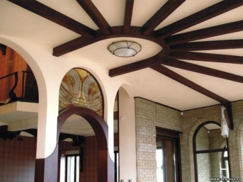 Декоративные балки на потолок из полиуретана. О потолочных балках