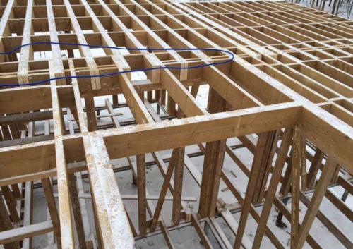 Цокольное перекрытие каркасного дома. Перекрытие каркасного дома по деревянным балкам