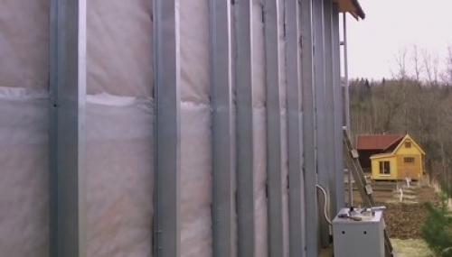 Утепление сруба снаружи минеральной ватой. Технология