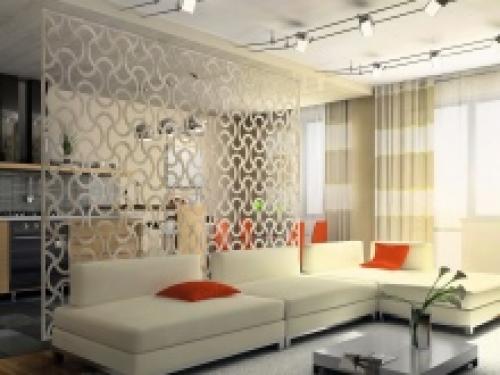 Перегородка из реек и натяжной потолок. Обзор видов