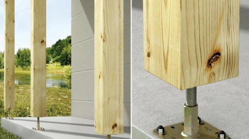 Как крепить брус к бетонному потолку. Крепление бруса к бетону