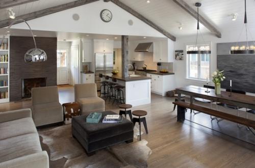 Белые балки на потолке. Для каких стилей подходят потолочные балки?