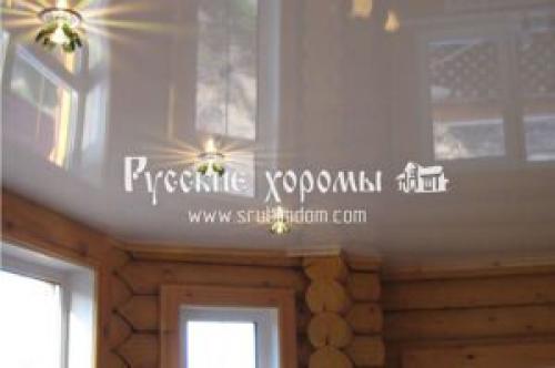 Натяжной потолок в деревянном доме. Варианты, виды навесных конструкций в деревянном доме 12
