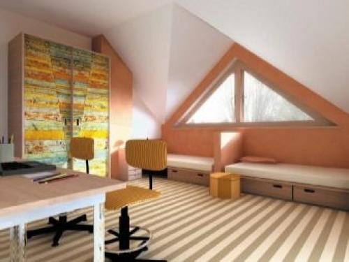 Чем обшить мансарду изнутри недорого. Дизайн мансарды и декоративная отделка 21