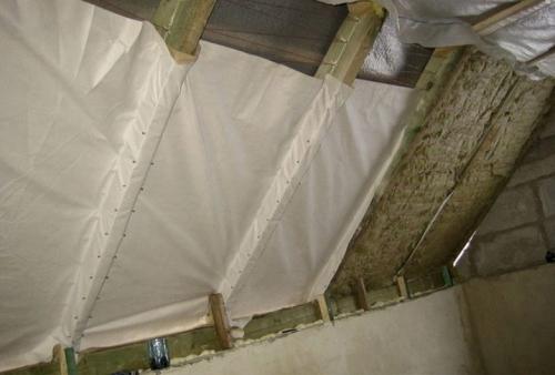 Как сделать черновой потолок. Деревянное перекрытие 03 Как сделать черновой потолок. Деревянное перекрытие 03