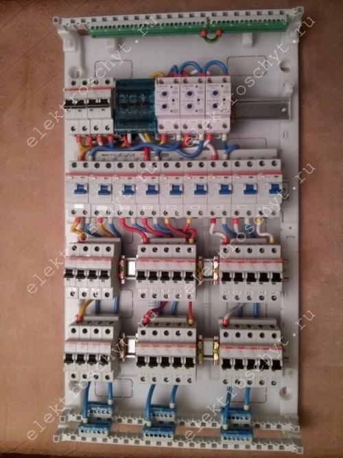 Расстояние между ДИН рейками в щитке. Электрический щиток Mistral 41W . Пример сборки.