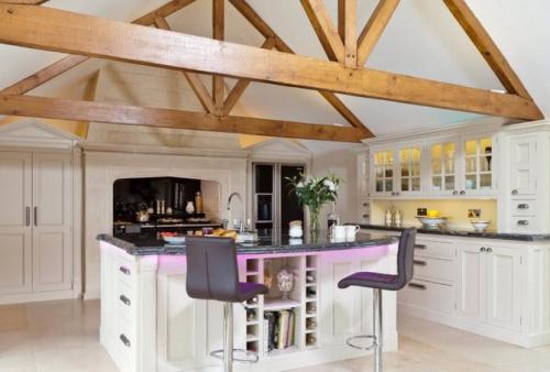 Потолок с балками освещение. Виды и материалы