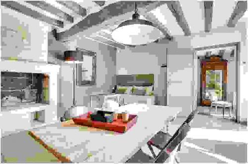 Белые потолочные балки в интерьере. Всё новое – это хорошо забытое старое 04