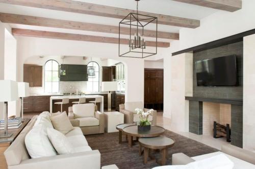 Потолок с открытыми балками. Потолок с балками – современные дизайнерские решения, идеи декора и варианты оформления