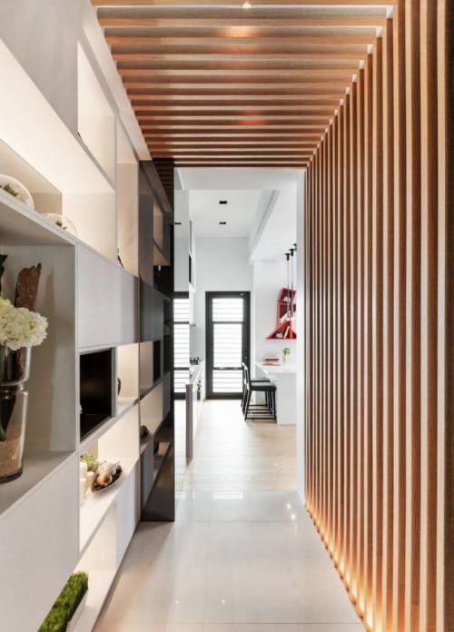 Деревянные рейки для стен. Декоративные рейки для стен в интерьере: гостиной, прихожей, кухни и спальни. Инструкция, как сделать и крепить деревянные баффели 14