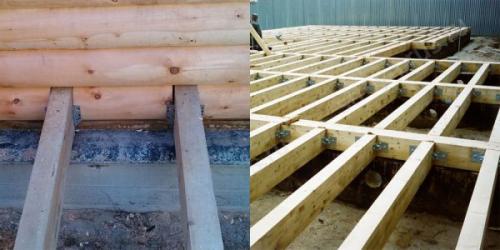 Как крепить брус к плите перекрытия. Как крепить лаги к фундаменту