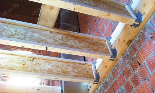 Крепление балок перекрытия к стене. Соединение балки со стропильной ногой 10 Крепление балок перекрытия к стене. Соединение балки со стропильной ногой 10