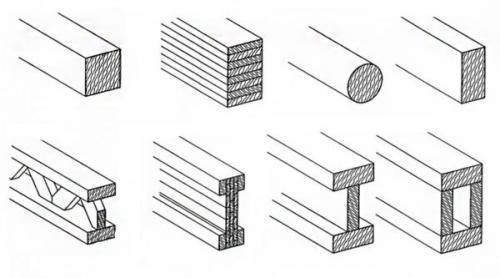 Увеличение прочности деревянной балки. Типы деревянных балок
