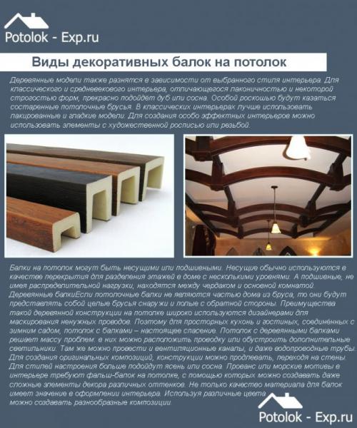 Фальш балки из пенопласта. Виды балок