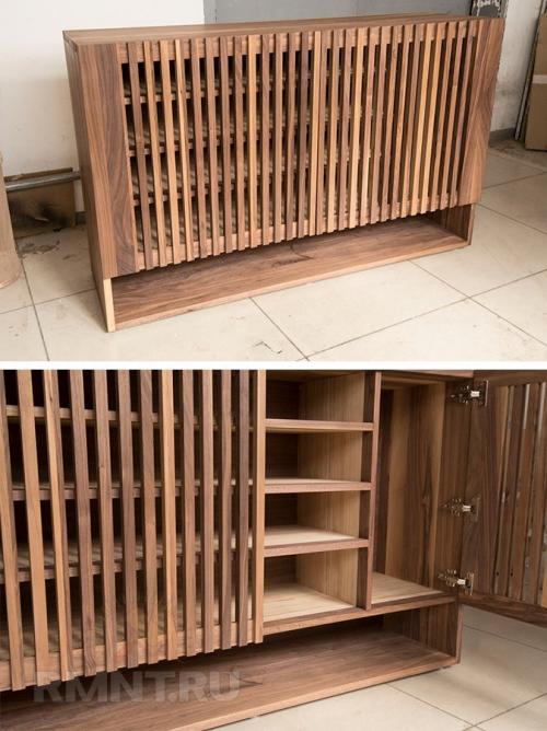 Реечный фасад шкафа. Мебель с реечными фасадами: примеры, плюсы и минусы