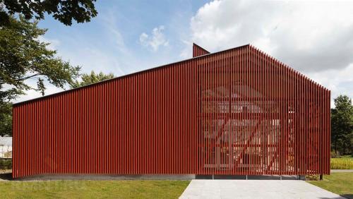 Фасад из деревянных брусков. Деревянные навесные фасады 18