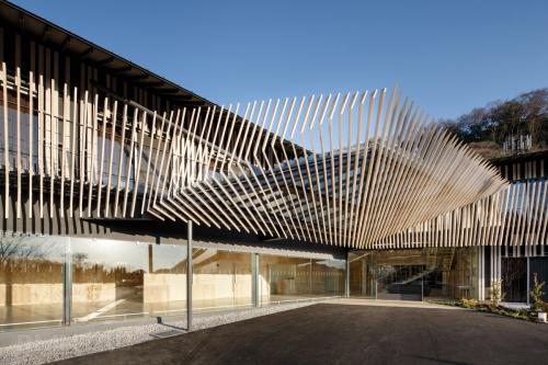 Фасад из деревянных брусков. Деревянные навесные фасады 27