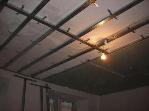 Потолок из гипсокартона одноуровневый. Особенности