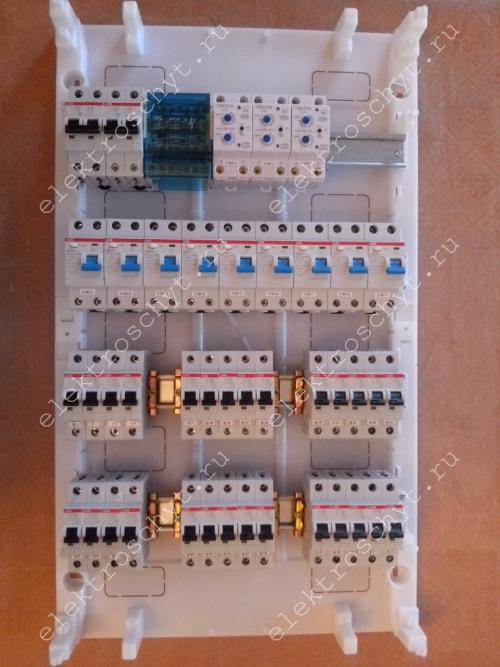 Расстояние между дин-рейками в щите. Электрический щиток Mistral 41W . Пример сборки.